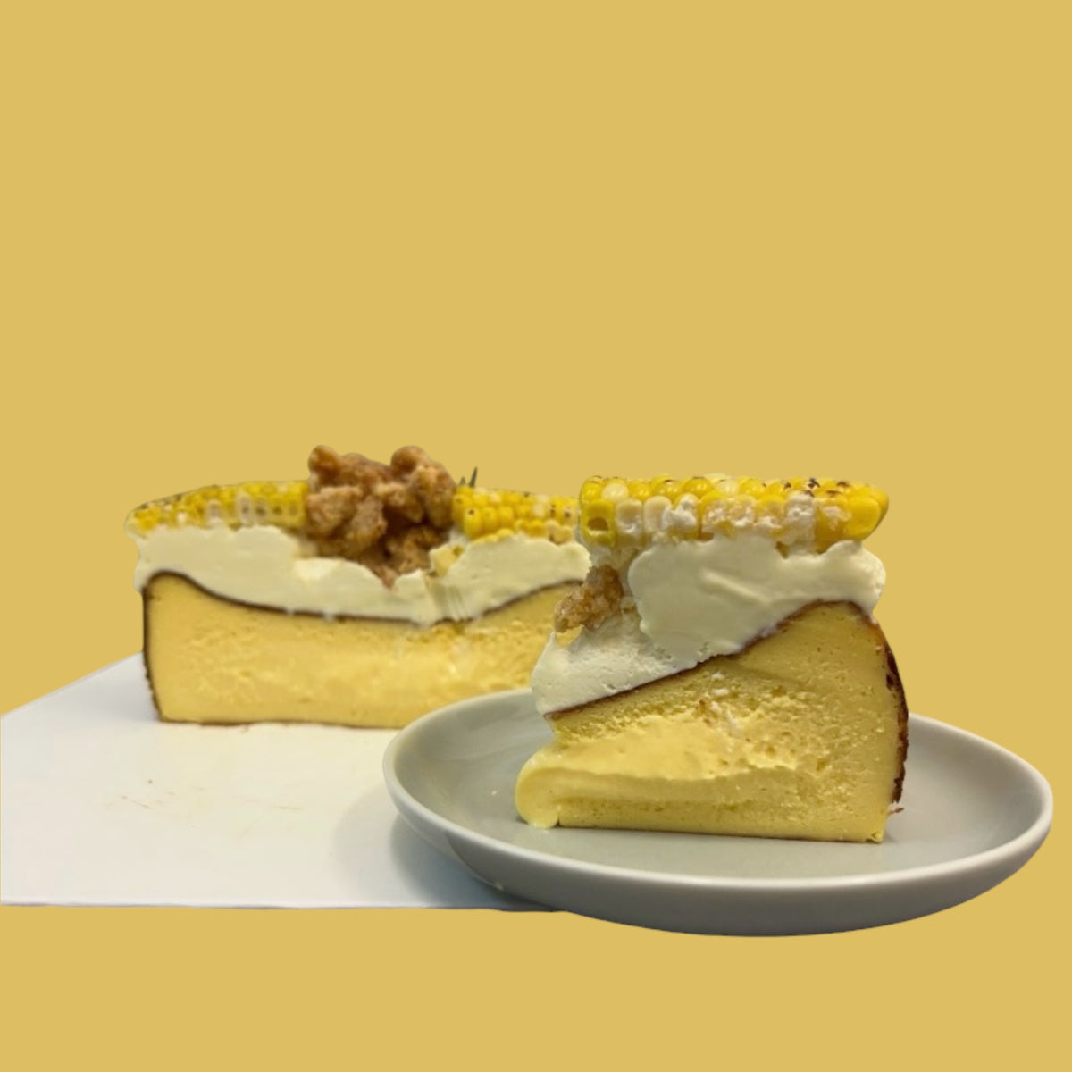 Sweet Corn Basque Burnt Cheesecake