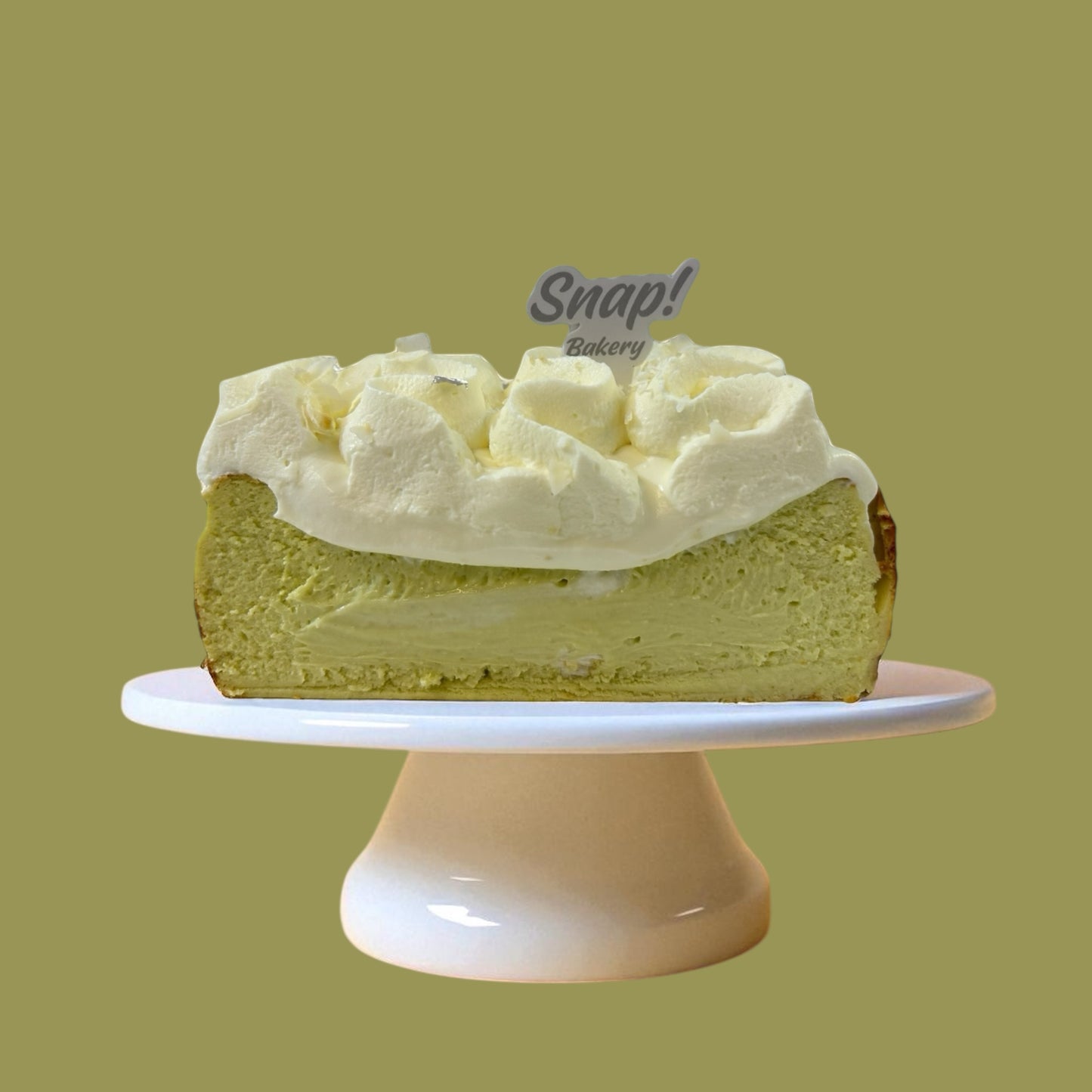 Pandan Coconut Basque Burnet Cheesecake
