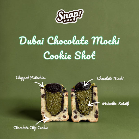 Dubai Chocolate Mochi Cookie Shot