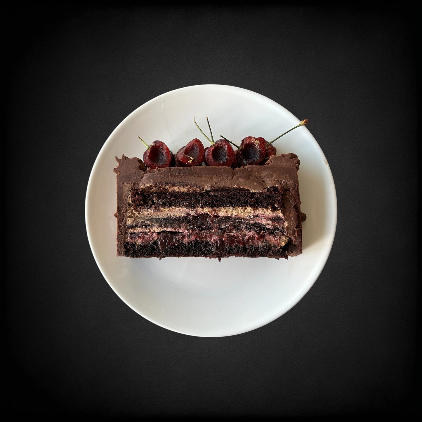 Vintage Cherry Mocha Cake