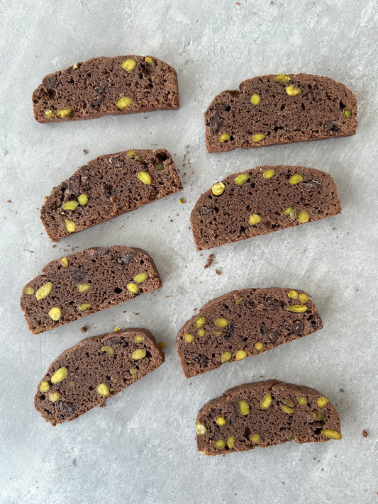 Chocolate Pistachio Biscotti