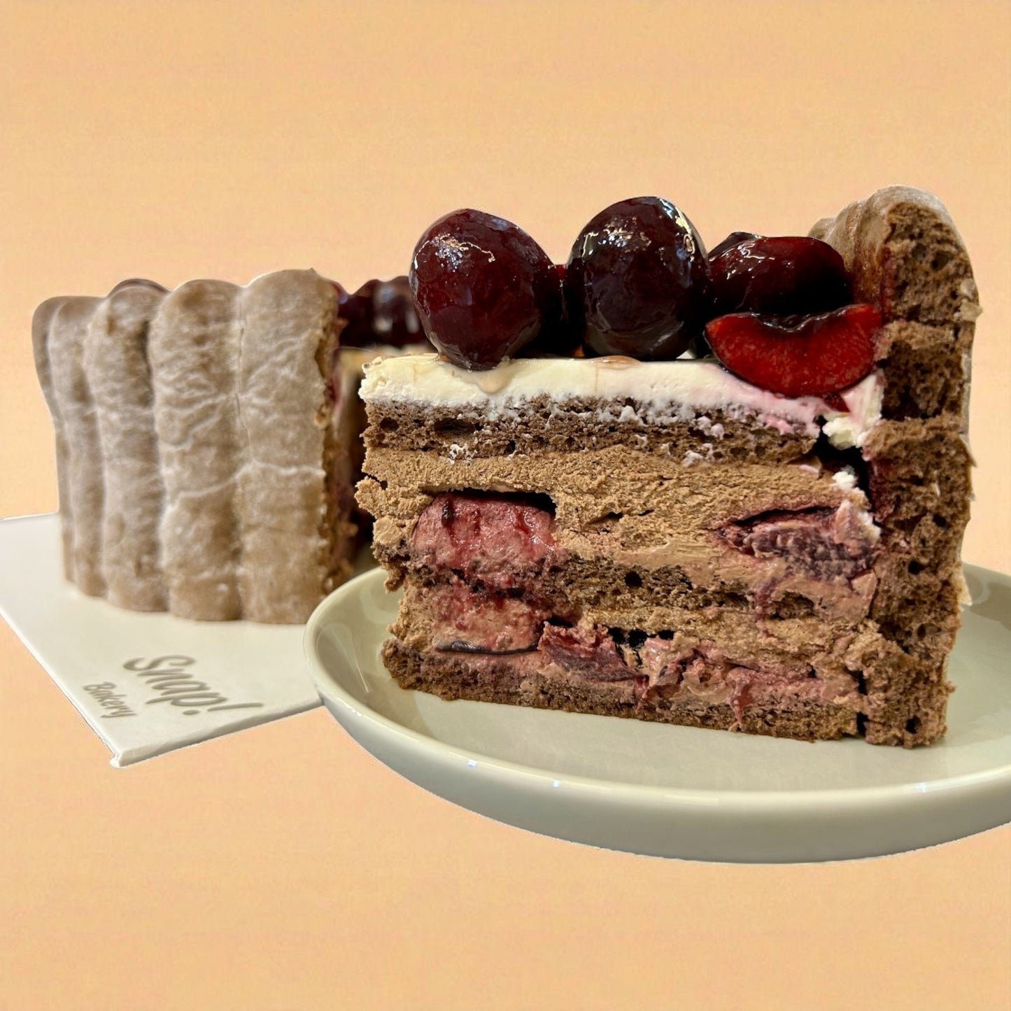 Black Forest Charlotte cake