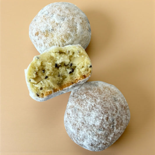 Chia Seed Macadamia Snowballs