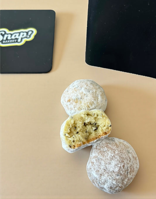 Chia Seed Macadamia Snowballs