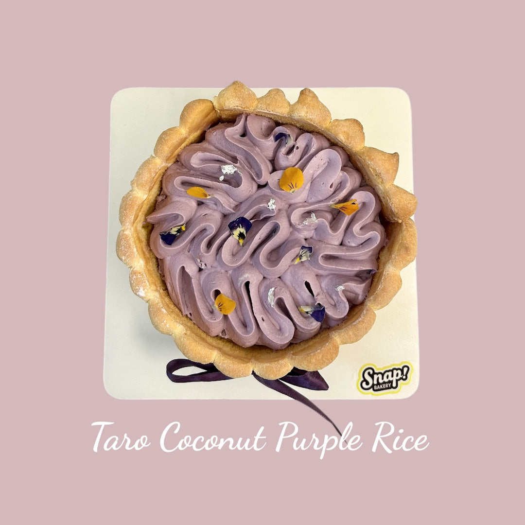 Taro Coconut Purple Rice Charlotte Cake