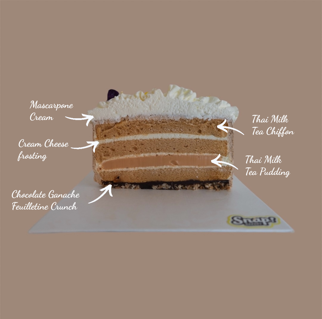 Thai Milk Tea Pudding Chiffon Cake
