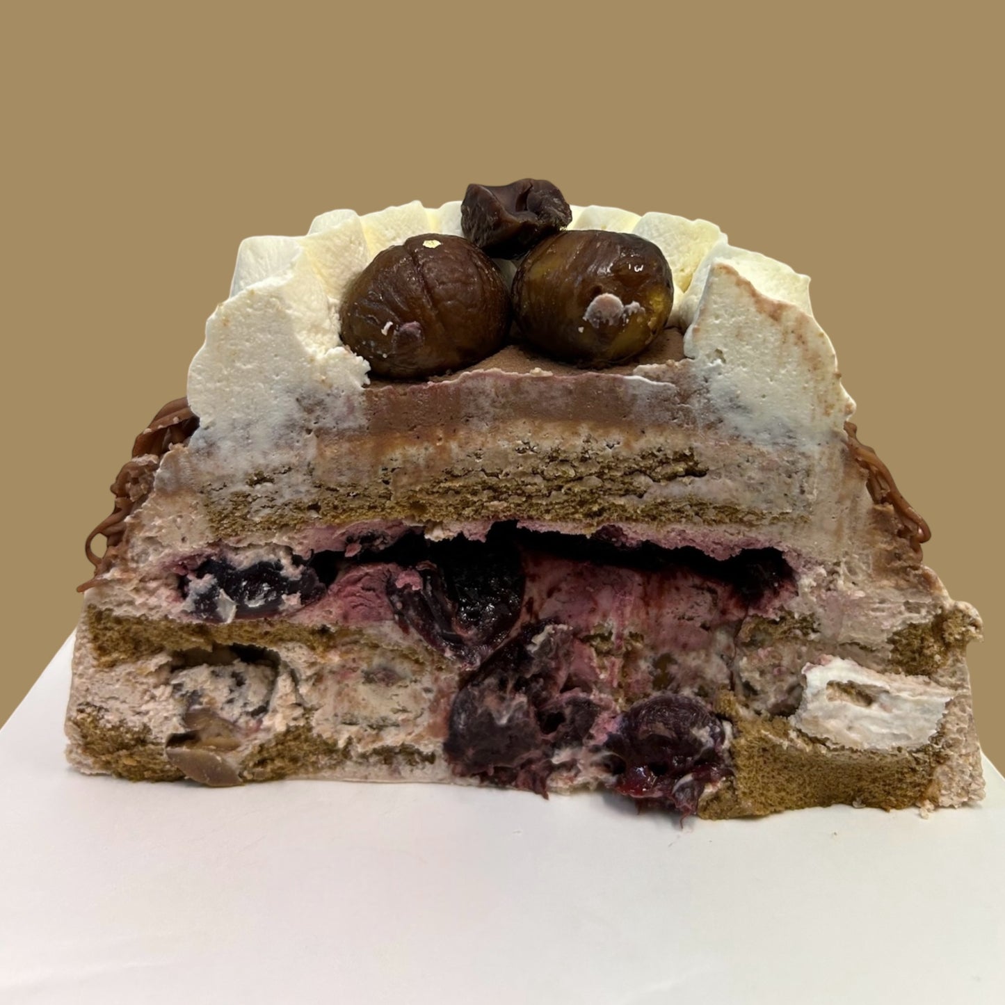 Cherry Chestnut Earl Grey Chiffon Cake