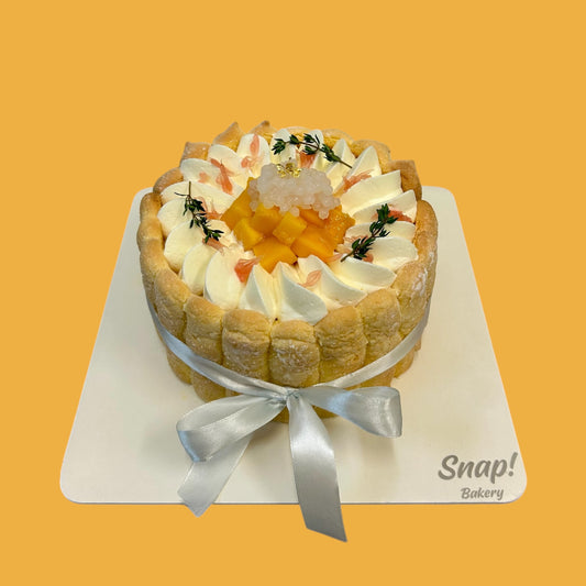 Mango Pomelo Sago Charlotte Cake