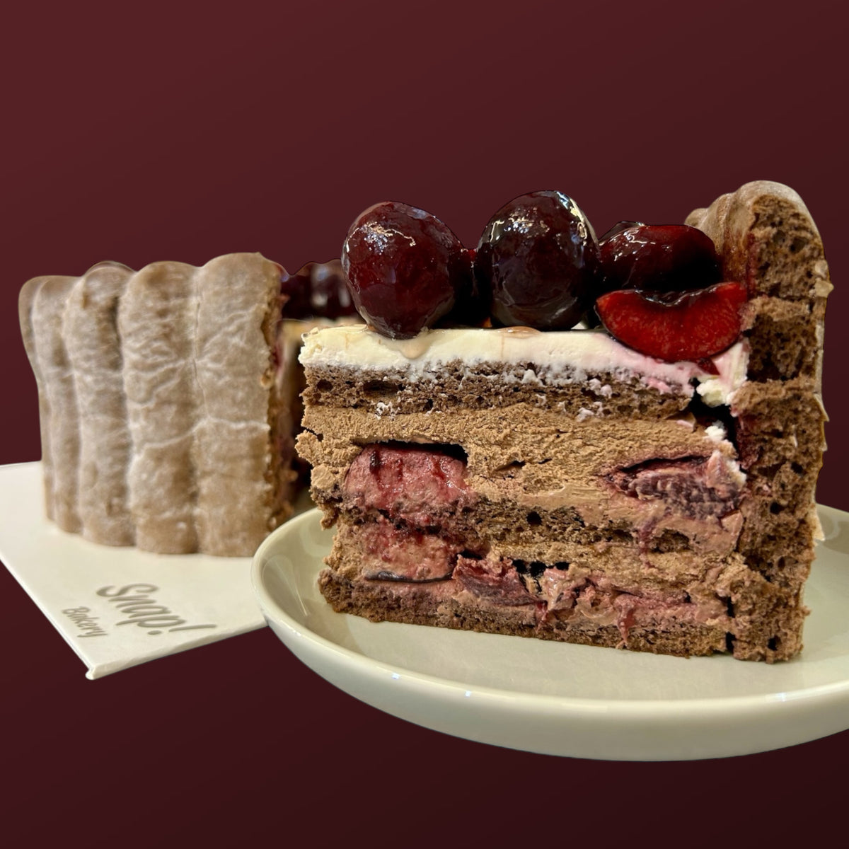 Black Forest Charlotte cake