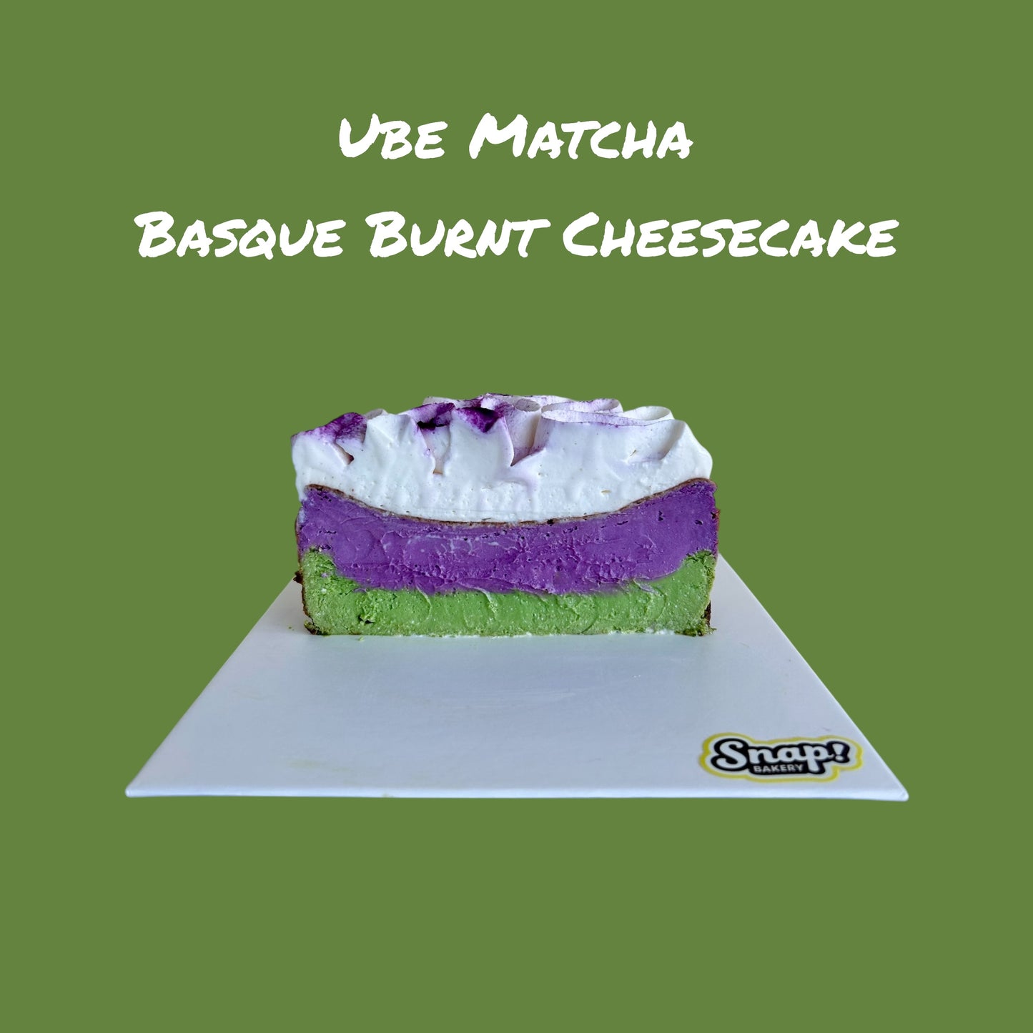 Ube Matcha Basque Burnt Cheesecake