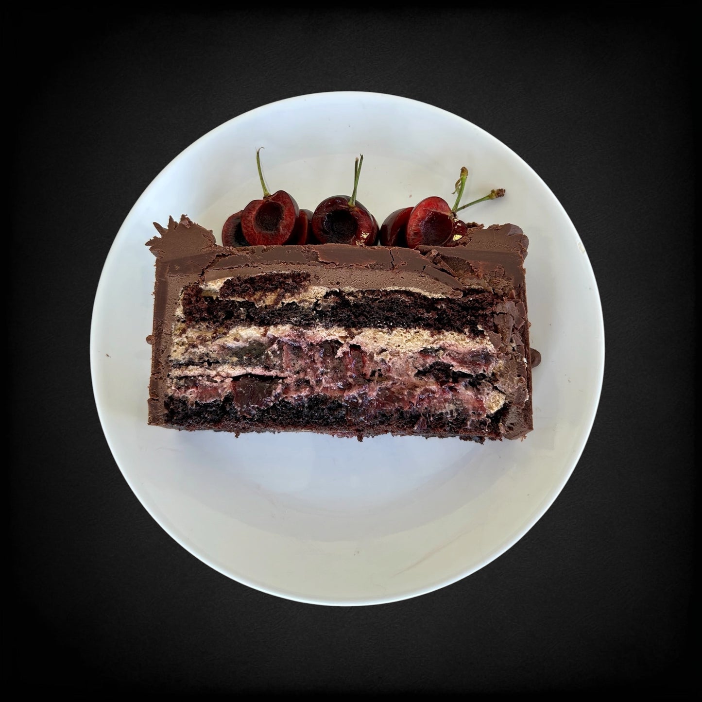 Vintage Cherry Mocha Cake