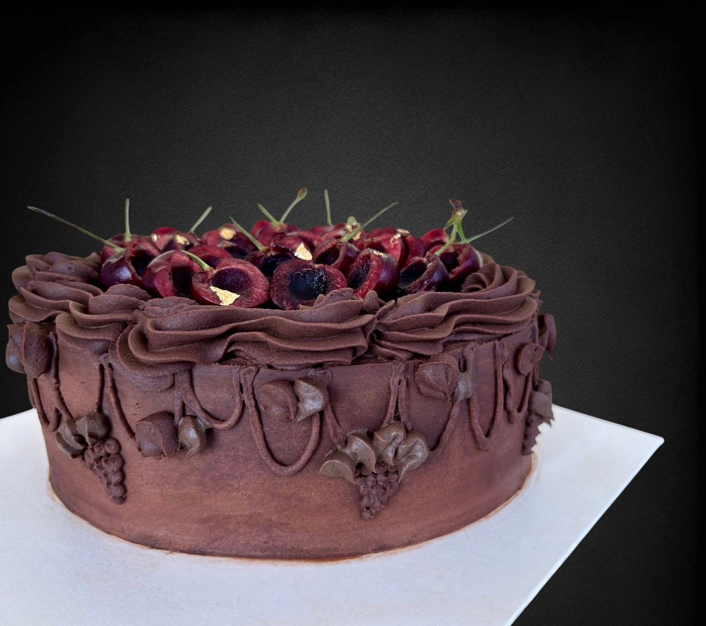 Vintage Cherry Mocha Cake