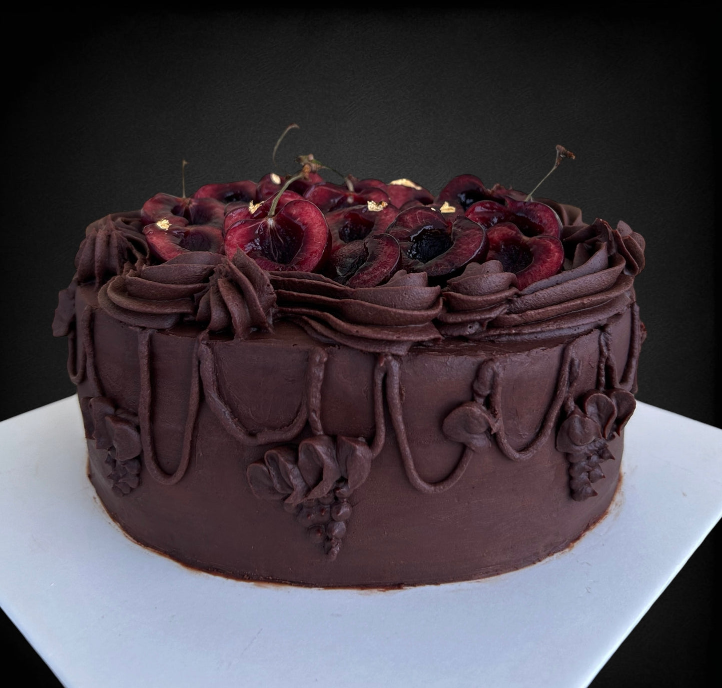 Vintage Cherry Mocha Cake