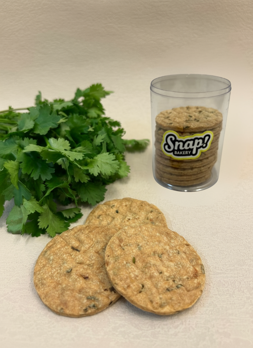 Garlic Chilli Coriander Whole Wheat Biscuit